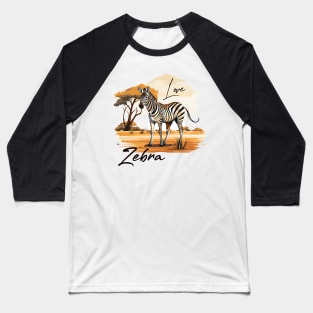 Happy Zebra Baseball T-Shirt